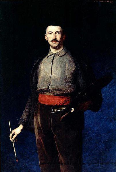Ludwik de Laveaux Self-portrait with a palette. Germany oil painting art